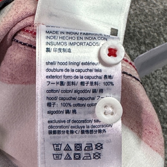 Vintage Tommy Hilfiger Big Striped Red and Blue Hooded Shirt Men’s XXL - Picture 5 of 9